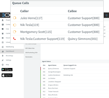 Contact Center Queue Calls